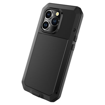 For iPhone 14 Pro Max Shockproof Waterproof Silicone + Zinc Alloy Case (Black) - iPhone 14 Pro Max Cases by buy2fix | Online Shopping UK | buy2fix
