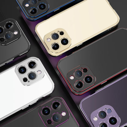 For iPhone 14 Pro Max Aurora Series Lens Protector + Metal Frame Phone Case (Purple Silver) - iPhone 14 Pro Max Cases by buy2fix | Online Shopping UK | buy2fix