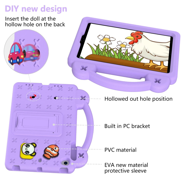 Handle Kickstand Children EVA Shockproof Tablet Case For iPad mini 1 / 2 / 3 / 4 / 5(Light Purple) - More iPad Cases by buy2fix | Online Shopping UK | buy2fix