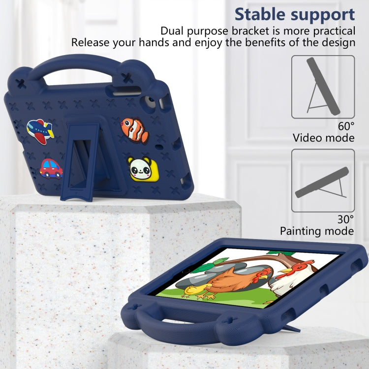 Handle Kickstand Children EVA Shockproof Tablet Case For iPad mini 1 / 2 / 3 / 4 / 5(Navy Blue) - More iPad Cases by buy2fix | Online Shopping UK | buy2fix