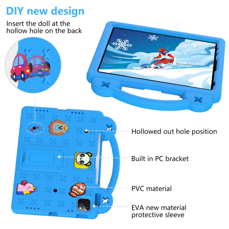 Handle Kickstand Children EVA Shockproof Tablet Case For iPad Air 2020 / 2022 10.9(Sky Blue) - More iPad Cases by buy2fix | Online Shopping UK | buy2fix