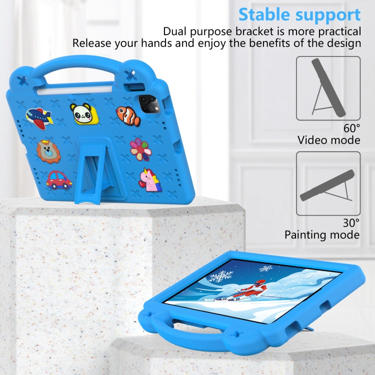 Handle Kickstand Children EVA Shockproof Tablet Case For iPad Air 2020 / 2022 10.9(Sky Blue) - More iPad Cases by buy2fix | Online Shopping UK | buy2fix