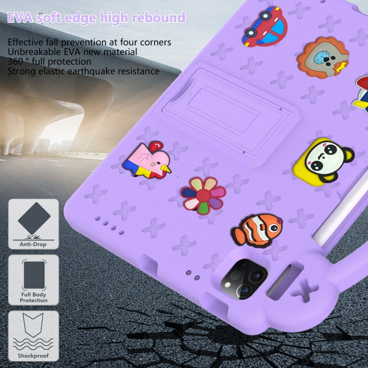 Handle Kickstand Children EVA Shockproof Tablet Case For iPad Air 2020 / 2022 10.9(Light Purple) - More iPad Cases by buy2fix | Online Shopping UK | buy2fix