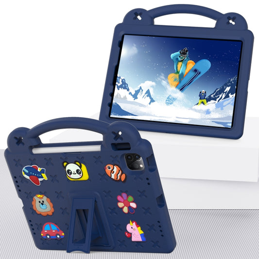 Handle Kickstand Children EVA Shockproof Tablet Case For iPad Air 2020 / 2022 10.9(Navy Blue) - More iPad Cases by buy2fix | Online Shopping UK | buy2fix