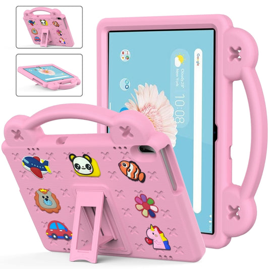 For Lenovo Tab M10 X605 / X505 / Tab P10 X705 Handle Kickstand Children EVA Shockproof Tablet Case(Pink) - Lenovo by buy2fix | Online Shopping UK | buy2fix