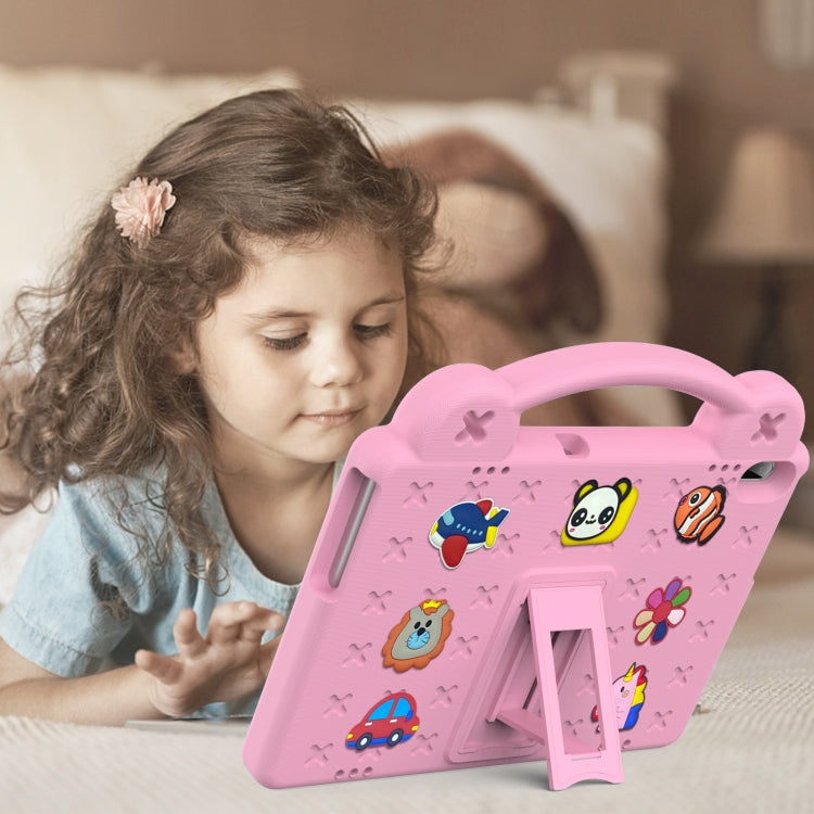 For Lenovo Tab M10 X605 / X505 / Tab P10 X705 Handle Kickstand Children EVA Shockproof Tablet Case(Pink) - Lenovo by buy2fix | Online Shopping UK | buy2fix