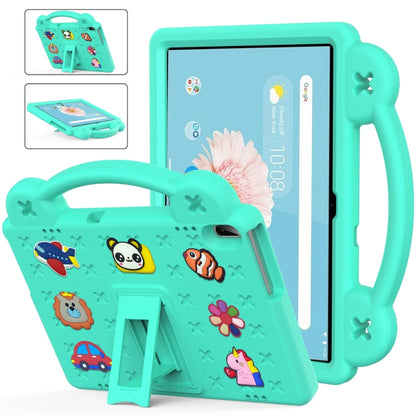 For Lenovo Tab M10 X605 / X505 / Tab P10 X705 Handle Kickstand Children EVA Shockproof Tablet Case(Mint Green) - Lenovo by buy2fix | Online Shopping UK | buy2fix