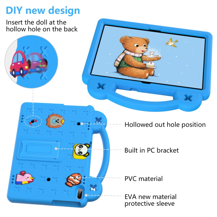 For Lenovo Tab M10 X605 / X505 / Tab P10 X705 Handle Kickstand Children EVA Shockproof Tablet Case(Sky Blue) - Lenovo by buy2fix | Online Shopping UK | buy2fix