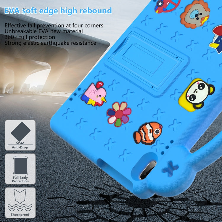 For Lenovo Tab M10 X605 / X505 / Tab P10 X705 Handle Kickstand Children EVA Shockproof Tablet Case(Sky Blue) - Lenovo by buy2fix | Online Shopping UK | buy2fix