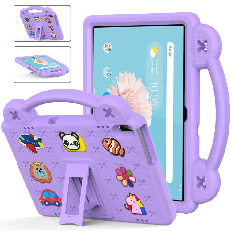 For Lenovo Tab M10 X605 / X505 / Tab P10 X705 Handle Kickstand Children EVA Shockproof Tablet Case(Light Purple) - Lenovo by buy2fix | Online Shopping UK | buy2fix