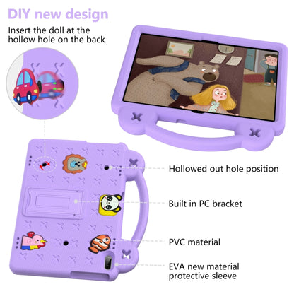 For Lenovo Tab M10 X605 / X505 / Tab P10 X705 Handle Kickstand Children EVA Shockproof Tablet Case(Light Purple) - Lenovo by buy2fix | Online Shopping UK | buy2fix