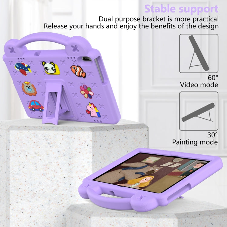 For Lenovo Tab M10 X605 / X505 / Tab P10 X705 Handle Kickstand Children EVA Shockproof Tablet Case(Light Purple) - Lenovo by buy2fix | Online Shopping UK | buy2fix