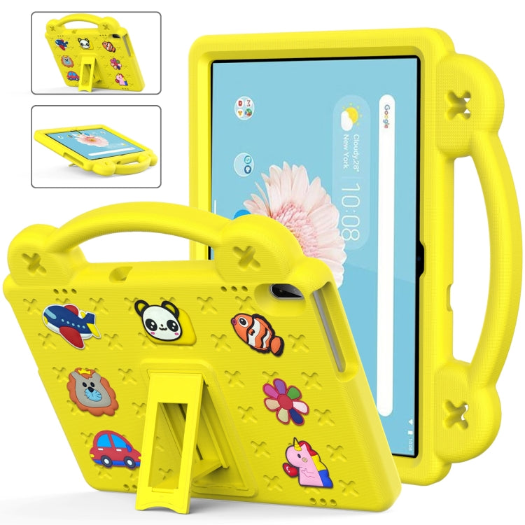 For Lenovo Tab M10 X605 / X505 / Tab P10 X705 Handle Kickstand Children EVA Shockproof Tablet Case(Yellow) - Lenovo by buy2fix | Online Shopping UK | buy2fix