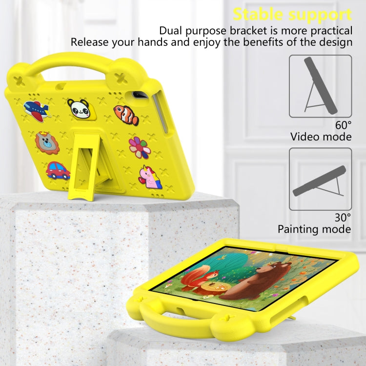 For Lenovo Tab M10 X605 / X505 / Tab P10 X705 Handle Kickstand Children EVA Shockproof Tablet Case(Yellow) - Lenovo by buy2fix | Online Shopping UK | buy2fix