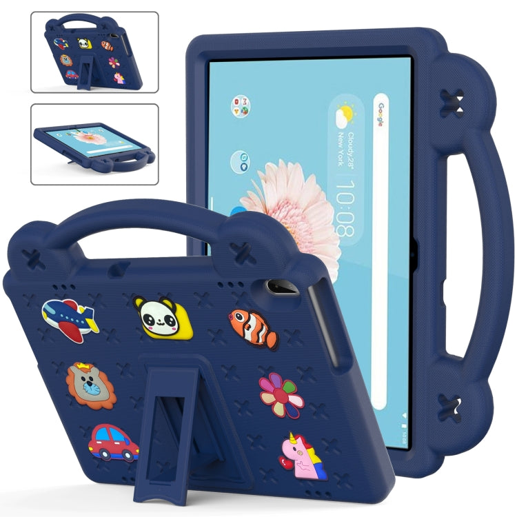For Lenovo Tab M10 X605 / X505 / Tab P10 X705 Handle Kickstand Children EVA Shockproof Tablet Case(Navy Blue) - Lenovo by buy2fix | Online Shopping UK | buy2fix