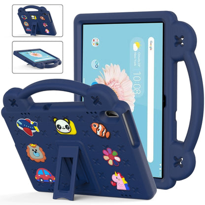 For Lenovo Tab M10 X605 / X505 / Tab P10 X705 Handle Kickstand Children EVA Shockproof Tablet Case(Navy Blue) - Lenovo by buy2fix | Online Shopping UK | buy2fix