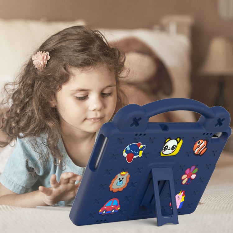 For Lenovo Tab M10 X605 / X505 / Tab P10 X705 Handle Kickstand Children EVA Shockproof Tablet Case(Navy Blue) - Lenovo by buy2fix | Online Shopping UK | buy2fix