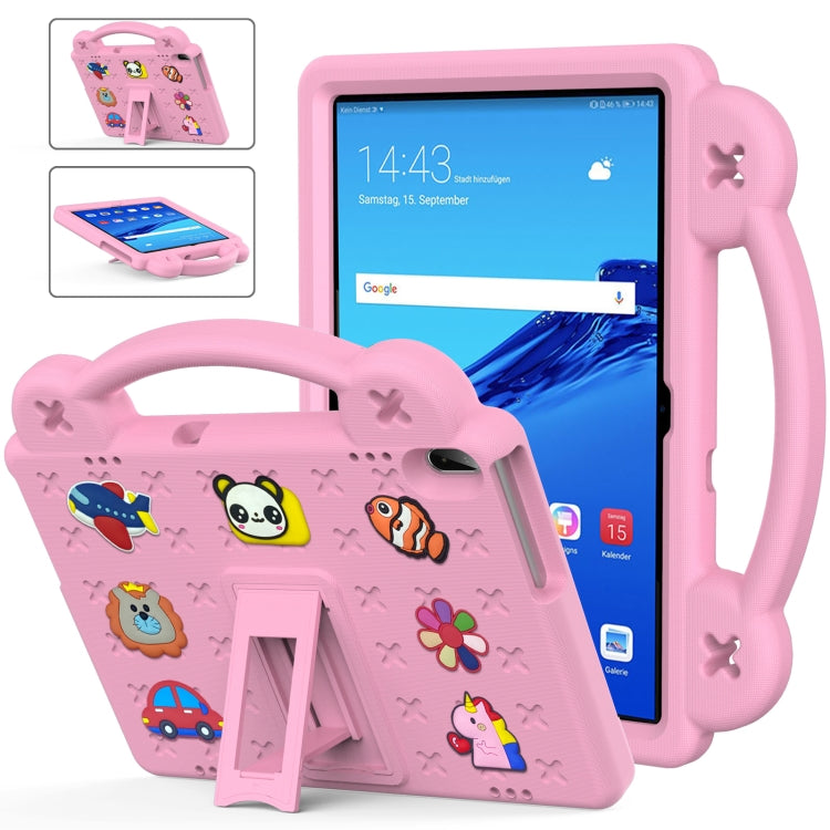 For Huawei MediaPad T5 10.1 Handle Kickstand Children EVA Shockproof Tablet Case(Pink) - Huawei by buy2fix | Online Shopping UK | buy2fix