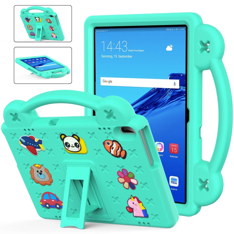 For Huawei MediaPad T5 10.1 Handle Kickstand Children EVA Shockproof Tablet Case(Mint Green) - Huawei by buy2fix | Online Shopping UK | buy2fix