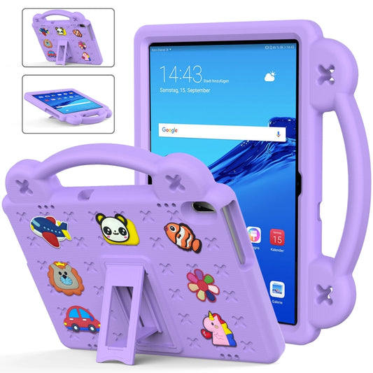 For Huawei MediaPad T5 10.1 Handle Kickstand Children EVA Shockproof Tablet Case(Light Purple) - Huawei by buy2fix | Online Shopping UK | buy2fix