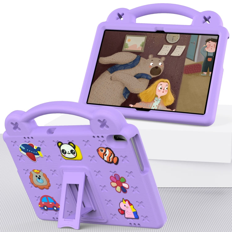 For Huawei MediaPad T5 10.1 Handle Kickstand Children EVA Shockproof Tablet Case(Light Purple) - Huawei by buy2fix | Online Shopping UK | buy2fix