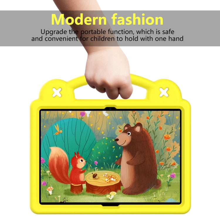 For Huawei MediaPad T5 10.1 Handle Kickstand Children EVA Shockproof Tablet Case(Yellow) - Huawei by buy2fix | Online Shopping UK | buy2fix