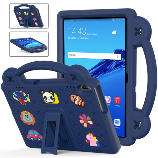For Huawei MediaPad T5 10.1 Handle Kickstand Children EVA Shockproof Tablet Case(Navy Blue) - Huawei by buy2fix | Online Shopping UK | buy2fix