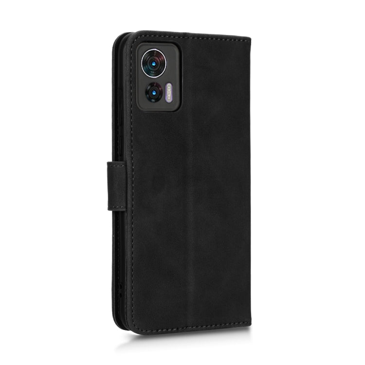 For Motorola Edge 30 Lite / Edge 30 Neo Skin Feel Magnetic Flip Leather Phone Case(Black) - Motorola Cases by buy2fix | Online Shopping UK | buy2fix