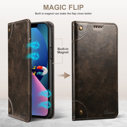 For iPhone 14 Plus Baroque Simple Flip Leather Phone Case (Black) - iPhone 14 Plus Cases by buy2fix | Online Shopping UK | buy2fix