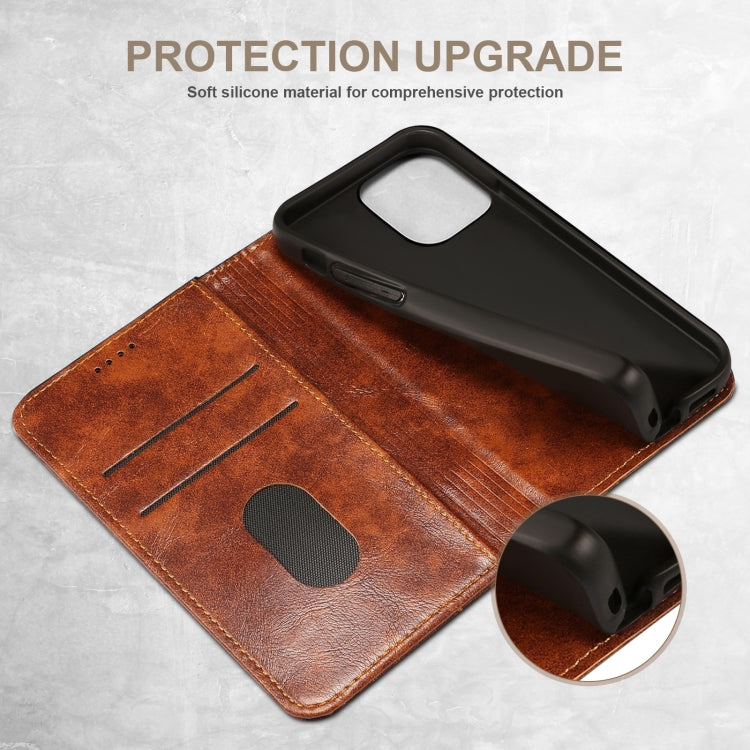 For iPhone 14 Pro Baroque Simple Flip Leather Phone Case(Light Brown) - iPhone 14 Pro Cases by buy2fix | Online Shopping UK | buy2fix