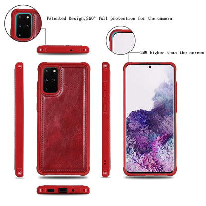 For Galaxy S20 Plus Multifunctional Retro Detachable Magnetic Horizontal Flip Leather Case with Card Slots & Holder & Wallet & Photo Frame(Red) - Galaxy Phone Cases by buy2fix | Online Shopping UK | buy2fix