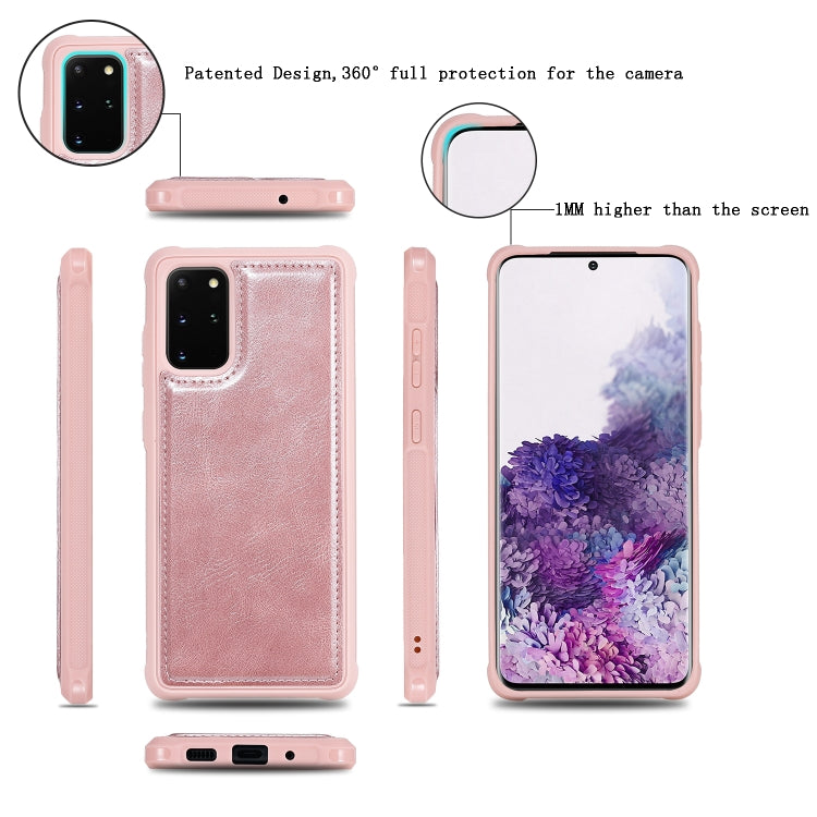 For Galaxy S20 Plus Multifunctional Retro Detachable Magnetic Horizontal Flip Leather Case with Card Slots & Holder & Wallet & Photo Frame(Pink) - Galaxy Phone Cases by buy2fix | Online Shopping UK | buy2fix