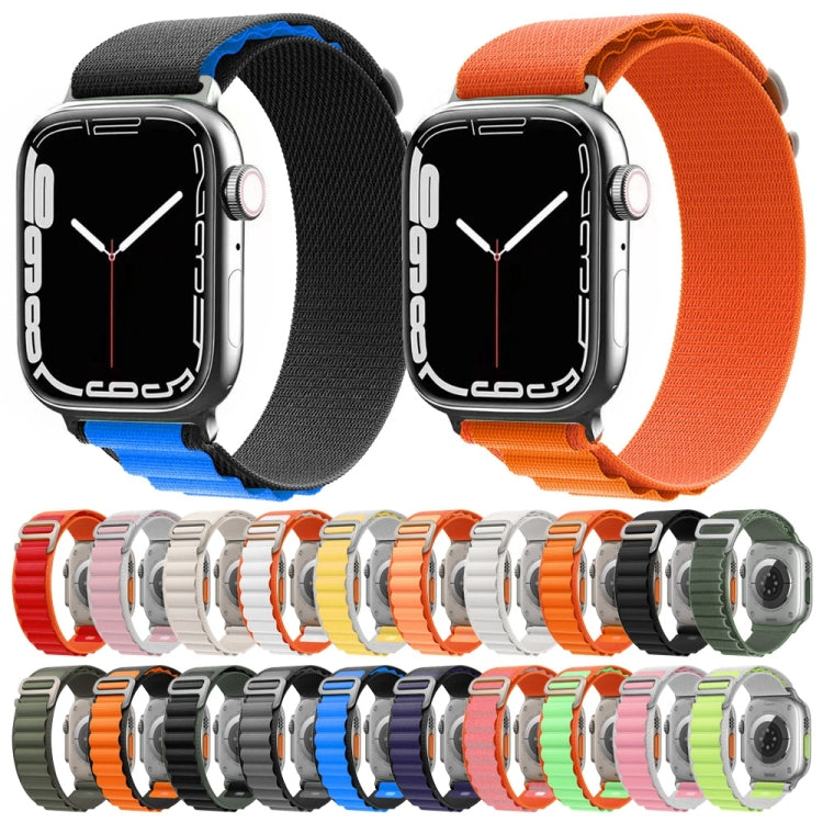 Nylon Watch Band for Apple Watch Series 9&8&7 41mm / SE 3&SE 2&6&SE&5&4 40mm / 3&2&1 38mm (Orange+Pink) - Watch Bands by buy2fix | Online Shopping UK | buy2fix