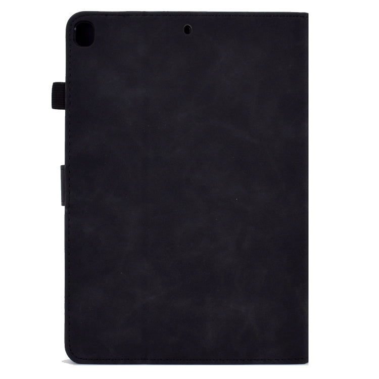 For iPad 10.2 / Air 10.5 2019 Embossed Smile Flip Tablet Leather Smart Case(Black) - iPad Air (2019) Cases by buy2fix | Online Shopping UK | buy2fix