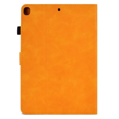 For iPad 10.2 / Air 10.5 2019 Embossed Smile Flip Tablet Leather Smart Case(Khaki) - iPad Air (2019) Cases by buy2fix | Online Shopping UK | buy2fix