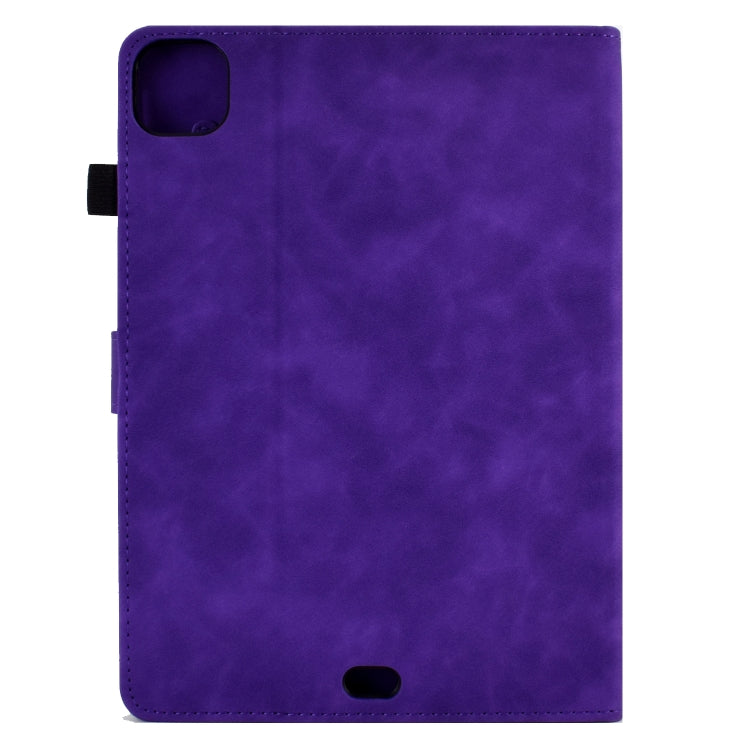 For iPad Air 2022 / 2020 10.9 Embossed Smile Flip Tablet Leather Smart Case(Purple) - iPad Air (2022) / (2020) 10.9 Cases by buy2fix | Online Shopping UK | buy2fix