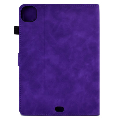 For iPad Air 2022 / 2020 10.9 Embossed Smile Flip Tablet Leather Smart Case(Purple) - iPad Air (2022) / (2020) 10.9 Cases by buy2fix | Online Shopping UK | buy2fix
