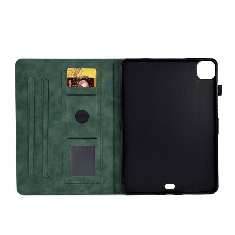 For iPad Air 2022 / 2020 10.9 Embossed Smile Flip Tablet Leather Smart Case(Green) - iPad Air (2022) / (2020) 10.9 Cases by buy2fix | Online Shopping UK | buy2fix