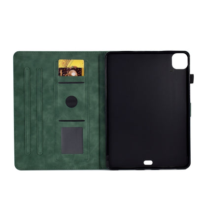 For iPad Air 2022 / 2020 10.9 Embossed Smile Flip Tablet Leather Smart Case(Green) - iPad Air (2022) / (2020) 10.9 Cases by buy2fix | Online Shopping UK | buy2fix