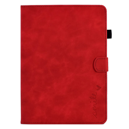 For iPad Air 2022 / 2020 10.9 Embossed Smile Flip Tablet Leather Smart Case(Red) - iPad Air (2022) / (2020) 10.9 Cases by buy2fix | Online Shopping UK | buy2fix