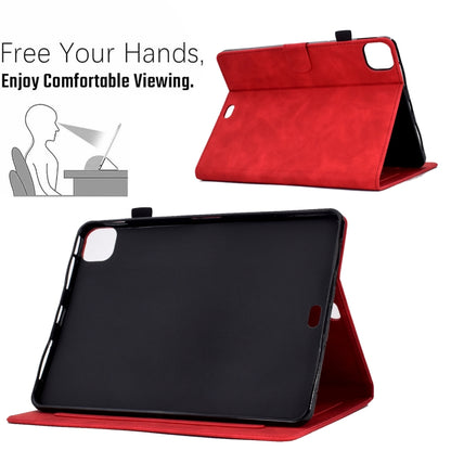 For iPad Air 2022 / 2020 10.9 Embossed Smile Flip Tablet Leather Smart Case(Red) - iPad Air (2022) / (2020) 10.9 Cases by buy2fix | Online Shopping UK | buy2fix