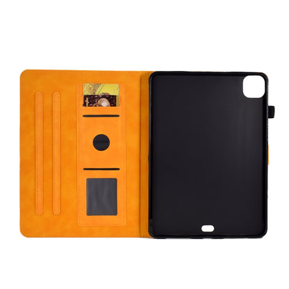 For iPad Air 2022 / 2020 10.9 Embossed Smile Flip Tablet Leather Smart Case(Khaki) - iPad Air (2022) / (2020) 10.9 Cases by buy2fix | Online Shopping UK | buy2fix