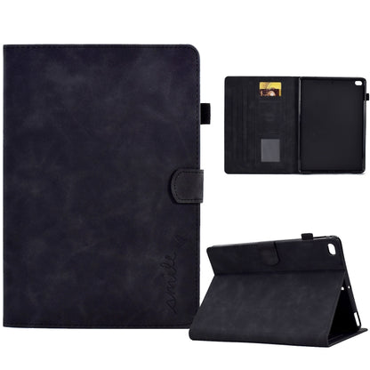 For iPad 9.7 2018&2017 / Air 2 / Air Embossed Smile Flip Tablet Leather Smart Case(Black) - iPad 9.7 (2018) & (2017) Cases by buy2fix | Online Shopping UK | buy2fix