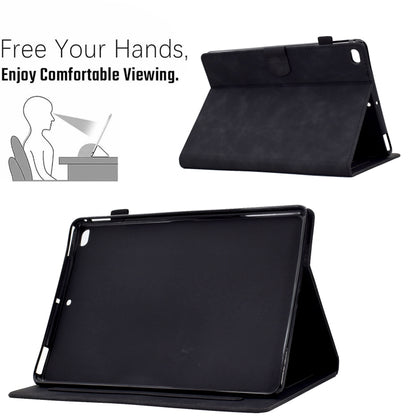 For iPad 9.7 2018&2017 / Air 2 / Air Embossed Smile Flip Tablet Leather Smart Case(Black) - iPad 9.7 (2018) & (2017) Cases by buy2fix | Online Shopping UK | buy2fix