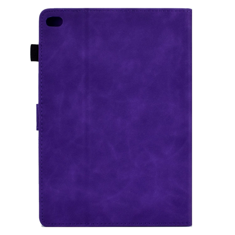For iPad 9.7 2018&2017 / Air 2 / Air Embossed Smile Flip Tablet Leather Smart Case(Purple) - iPad 9.7 (2018) & (2017) Cases by buy2fix | Online Shopping UK | buy2fix