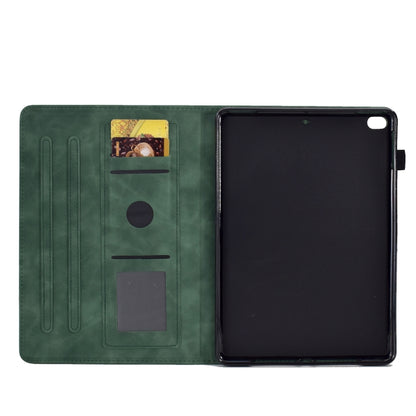 For iPad 9.7 2018&2017 / Air 2 / Air Embossed Smile Flip Tablet Leather Smart Case(Green) - iPad 9.7 (2018) & (2017) Cases by buy2fix | Online Shopping UK | buy2fix