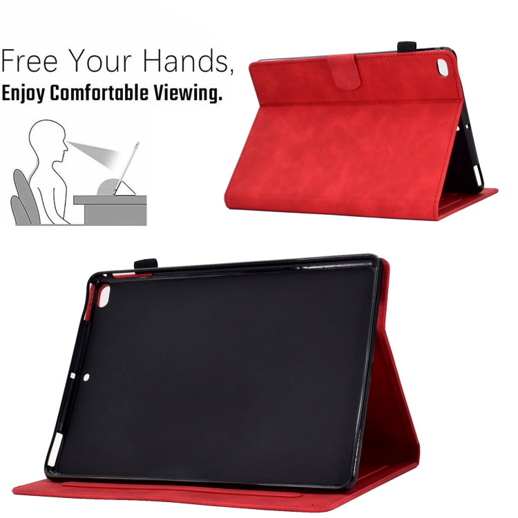 For iPad 9.7 2018&2017 / Air 2 / Air Embossed Smile Flip Tablet Leather Smart Case(Red) - iPad 9.7 (2018) & (2017) Cases by buy2fix | Online Shopping UK | buy2fix