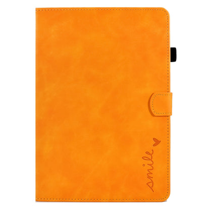 For iPad 9.7 2018&2017 / Air 2 / Air Embossed Smile Flip Tablet Leather Smart Case(Khaki) - iPad 9.7 (2018) & (2017) Cases by buy2fix | Online Shopping UK | buy2fix