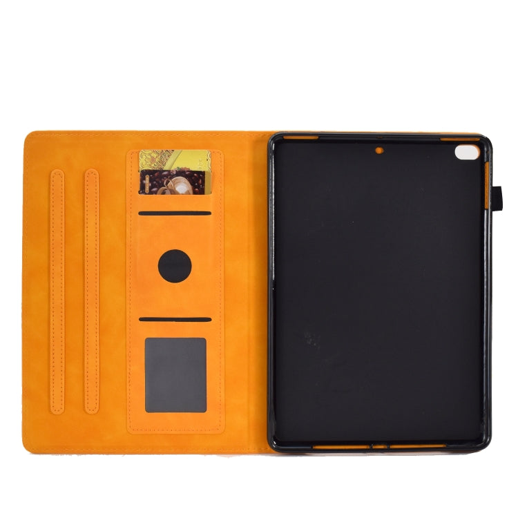 For iPad 9.7 2018&2017 / Air 2 / Air Embossed Smile Flip Tablet Leather Smart Case(Khaki) - iPad 9.7 (2018) & (2017) Cases by buy2fix | Online Shopping UK | buy2fix