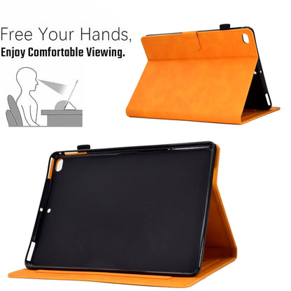 For iPad 9.7 2018&2017 / Air 2 / Air Embossed Smile Flip Tablet Leather Smart Case(Khaki) - iPad 9.7 (2018) & (2017) Cases by buy2fix | Online Shopping UK | buy2fix